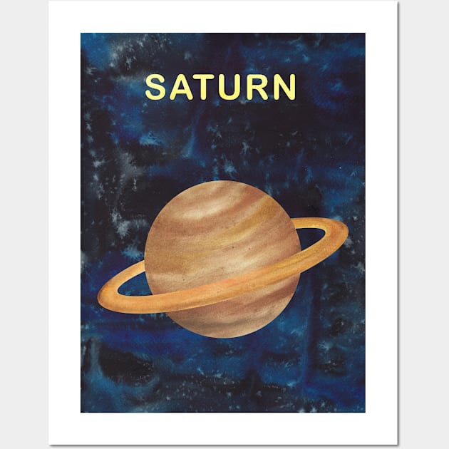 Saturn Poster Wall Art by Wanda City